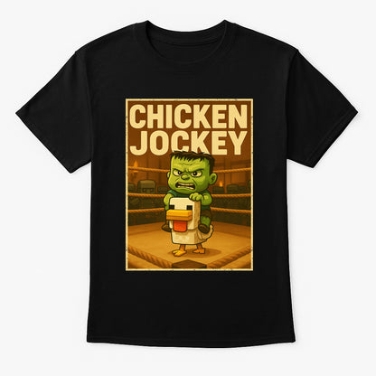 Minecraft Chicken Jockey Baby Zombie Riding Chicken Gaming Meme Adults & Kids Unisex T-Shirt
