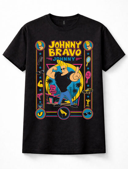 Johnny Bravo Cartoon Network Classic Cartoon Graphic Unisex T-Shirt
