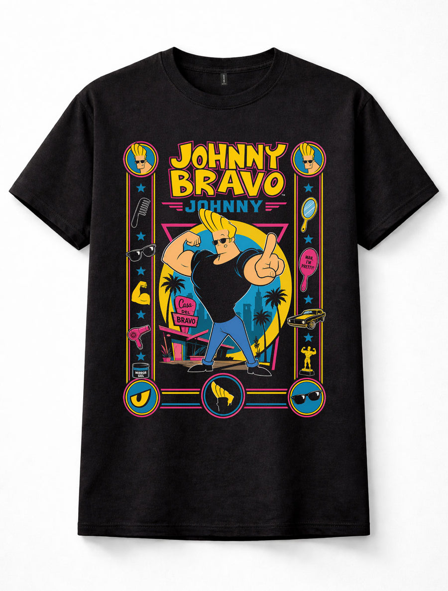 Johnny Bravo Cartoon Network Classic Cartoon Graphic Unisex T-Shirt
