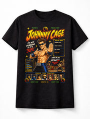 Johnny Cage T-Shirt Mortal Kombat Graphic Tee Retro Arcade Fighting Game Character Shirt Classic Fighter Print Finish Him Fatality Gamer Adults & Kids Unisex T-Shirt