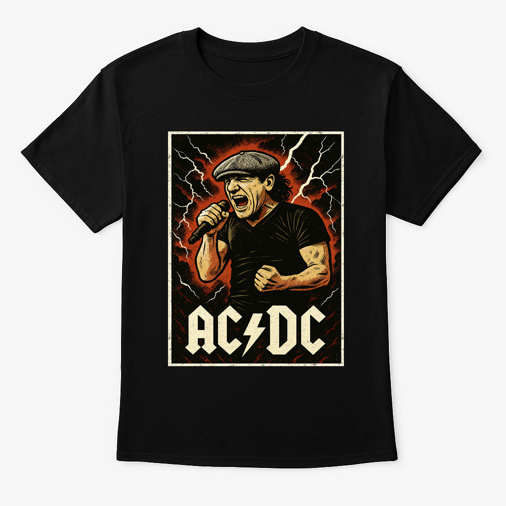 AC/DC – Brian Johnson Unisex T-Shirt Classic Rock Band Merch Tee