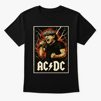 AC/DC – Brian Johnson Unisex T-Shirt Classic Rock Band Merch Tee