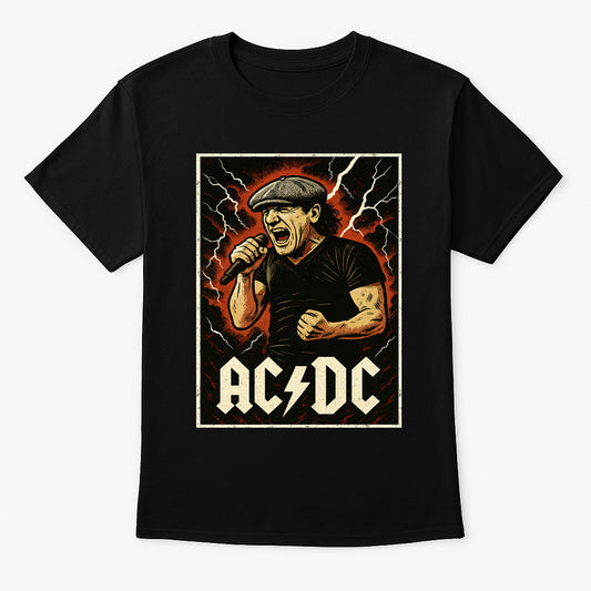 AC/DC – Brian Johnson Unisex T-Shirt Classic Rock Band Merch Tee
