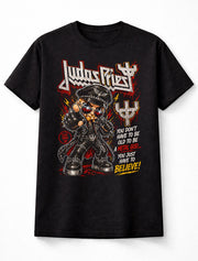 Judas Priest Metal God Believe Graphic T-Shirt Classic Heavy Metal Band Fan Tee Rock Music Adult & Kids Unisex T-Shirt