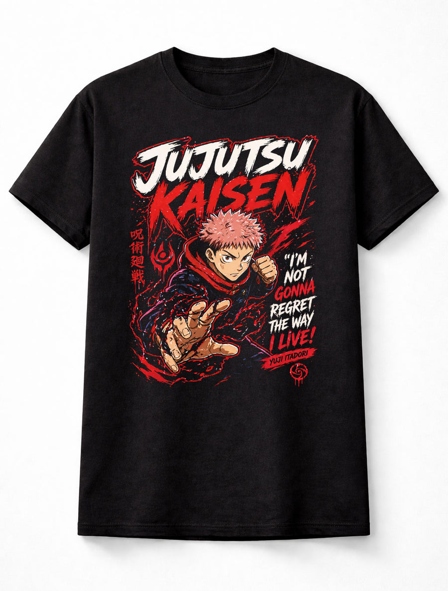 Yuji Itadori Jujutsu Kaisen Anime Cursed Energy Fight Adults & Kids Unisex T-Shirt