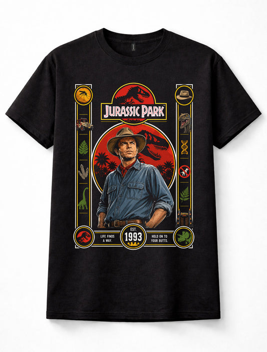 Jurassic Park Dr Alan Grant Dinosaur Movie Graphic Unisex T-Shirt