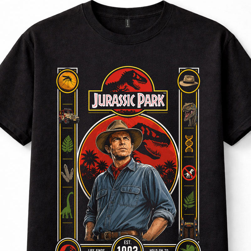 Jurassic Park Dr Alan Grant Dinosaur Movie Graphic Unisex T-Shirt