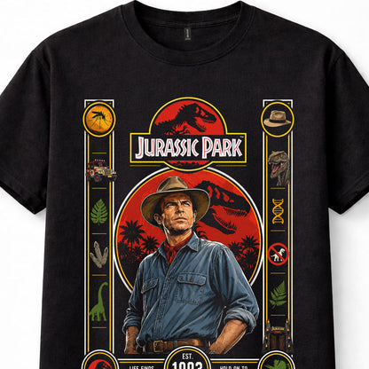 Jurassic Park Dr Alan Grant Dinosaur Movie Graphic Unisex T-Shirt