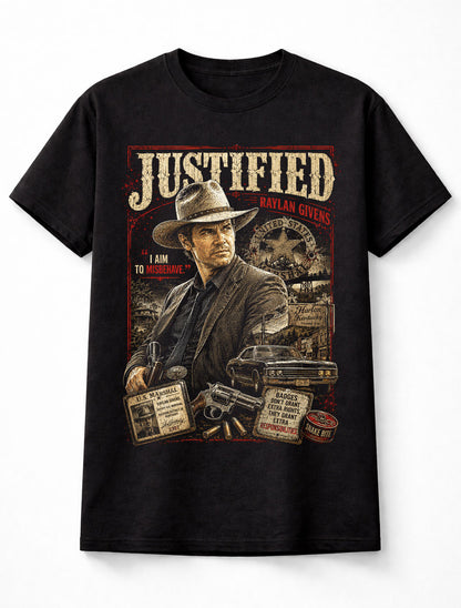 Justified Raylan Givens US Marshal TV Series Western Unisex T-Shirt