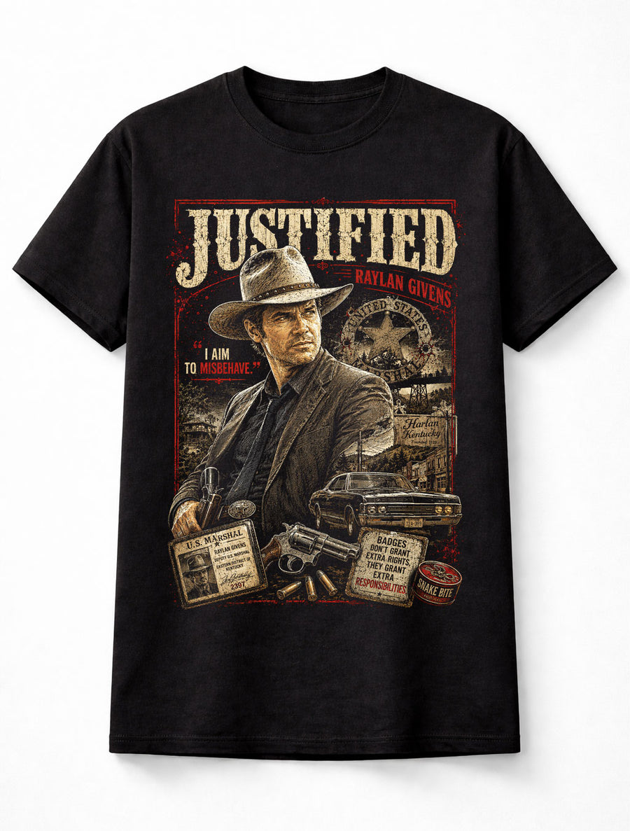 Justified Raylan Givens US Marshal TV Series Western Unisex T-Shirt