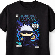 Satoru Gojo Jujutsu Kaisen Infinite Void Chibi Unisex Black Graphic Tee