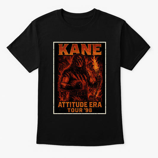 Kane Attitude Era Tour ’98 Unisex T-Shirt – Big Red Machine Retro Wrestling Tee