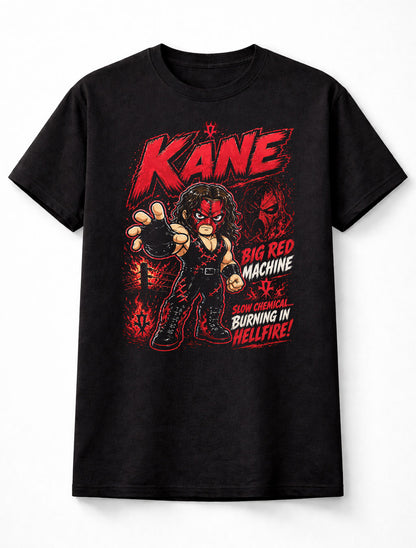 Kane Big Red Machine Wrestling T-Shirt – Fire Mask Fan Tee Adults & Kids Unisex T-Shirt