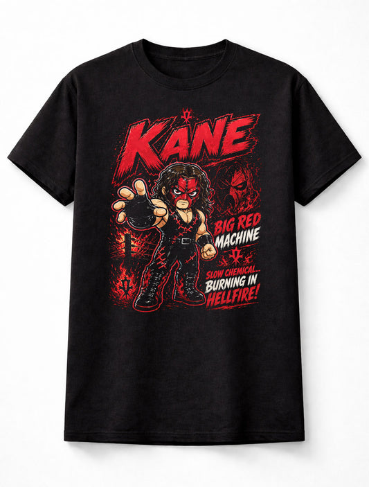 Kane Big Red Machine Wrestling T-Shirt – Fire Mask Fan Tee Adults & Kids Unisex T-Shirt