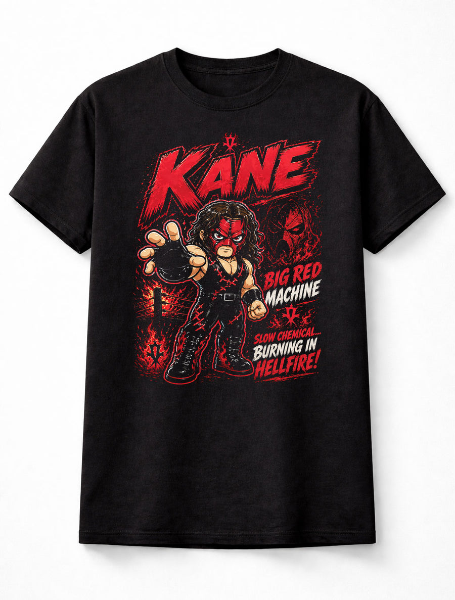 Kane Big Red Machine Fire Mask WWE Wrestling Graphic Unisex T-Shirt
