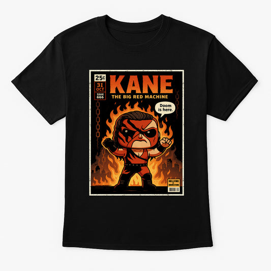 Kane The Big Red Machine Retro Wrestling Unisex T-Shirt Fire & Brimstone Tee