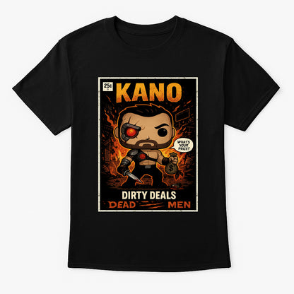 Mortal Kombat Kano “Dirty Deals” Unisex T-Shirt – Black Dragon Mercenary Fighting Game Tee