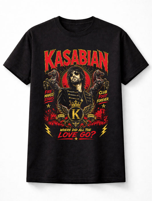 Kasabian Where Did All The Love Go Rock Band Unisex T-Shirt