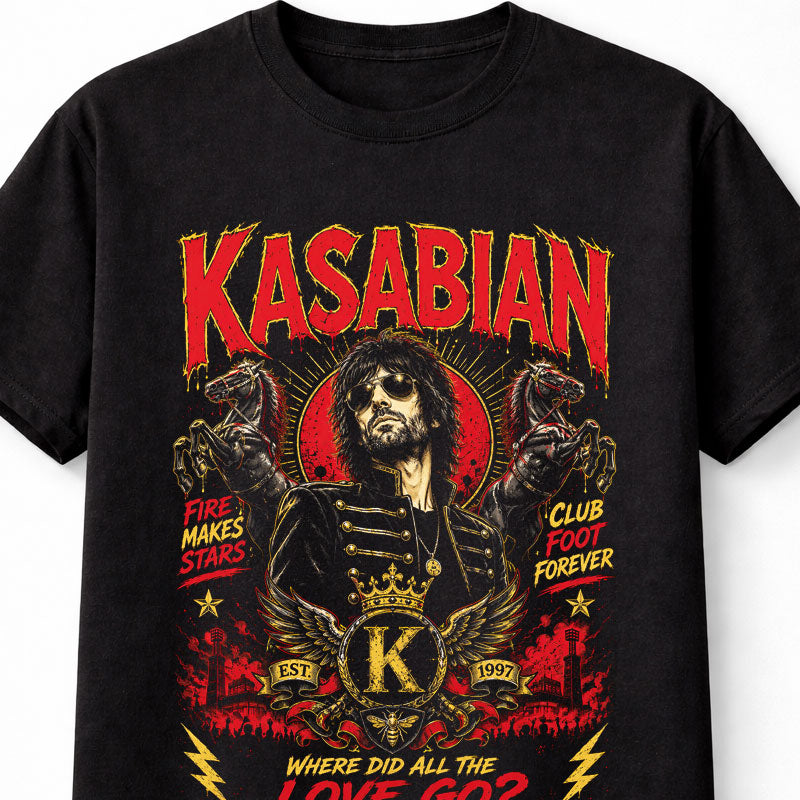 Kasabian Where Did All The Love Go Rock Band Unisex T-Shirt