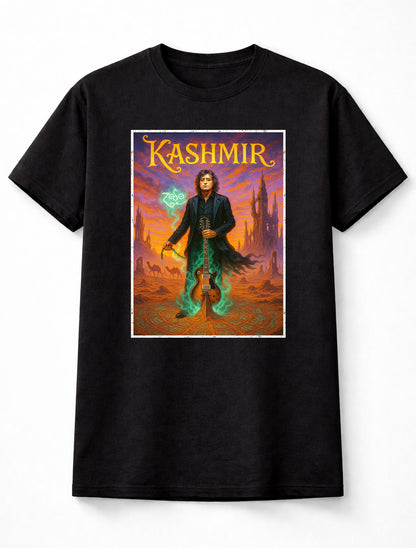 Led Zeppelin Jimmy Page T-Shirt Kashmir Rock Art Unisex Black Graphic Tee
