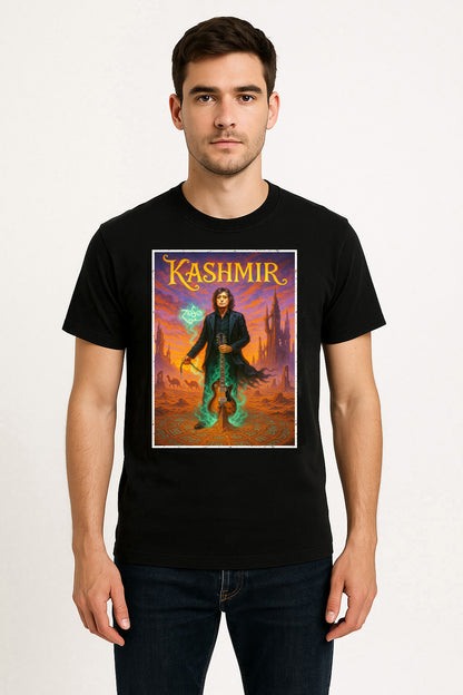 Led Zeppelin Jimmy Page T-Shirt Kashmir Rock Art Unisex Black Graphic Tee