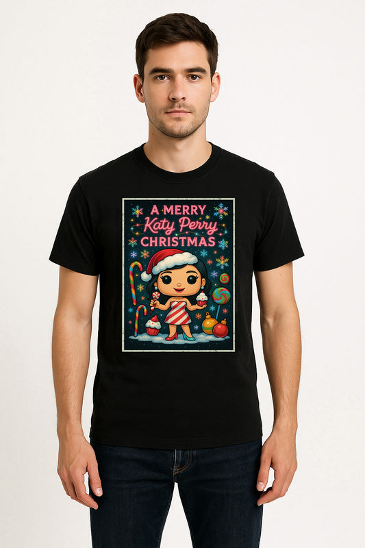 Katy Perry Merry Christmas Candy Pop Unisex Christmas T-Shirt or Hoodie