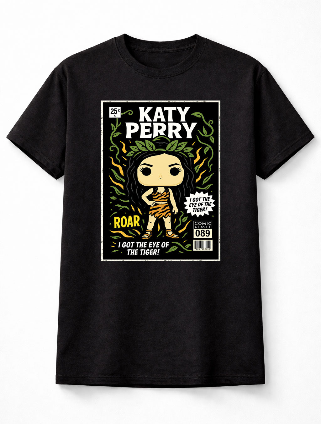 Katy Perry T-Shirt Roar Pop Anthem Unisex Black Graphic Tee