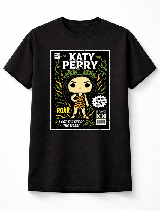Katy Perry T-Shirt Roar Pop Anthem Unisex Black Graphic Tee