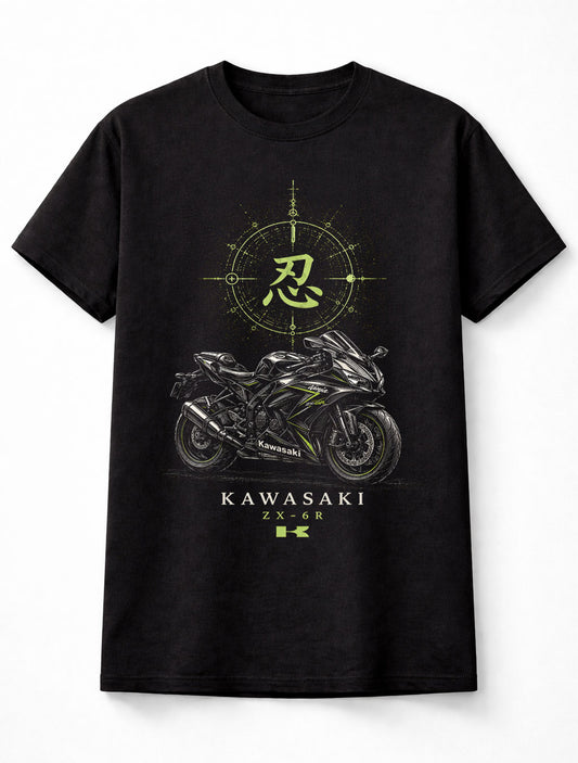 Kawasaki Ninja ZX-6R Sportbike Motorcycle Racing Rider Unisex T-Shirt