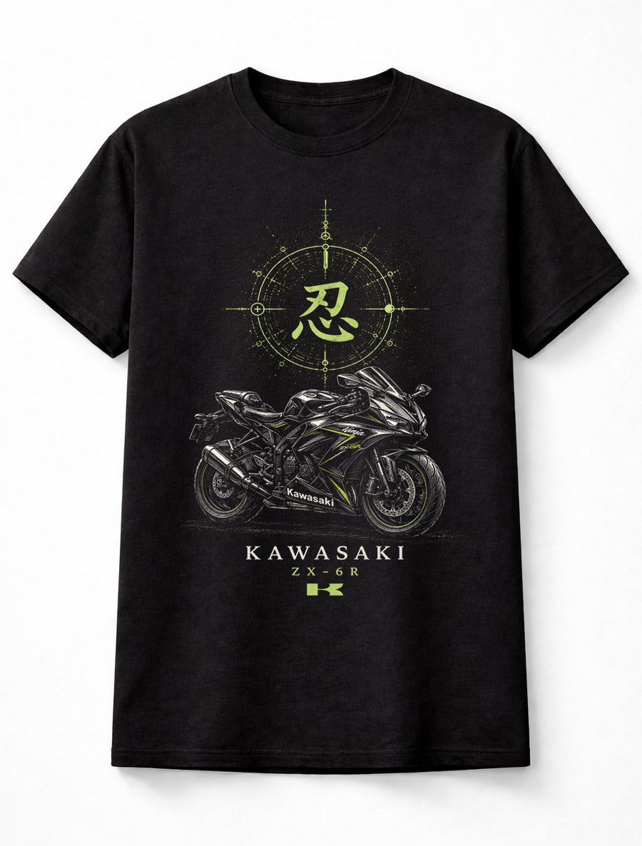 Kawasaki Ninja ZX-6R Sportbike Motorcycle Racing Rider Unisex T-Shirt