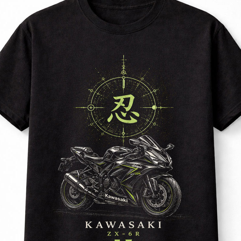 Kawasaki Ninja ZX-6R Sportbike Motorcycle Racing Rider Unisex T-Shirt