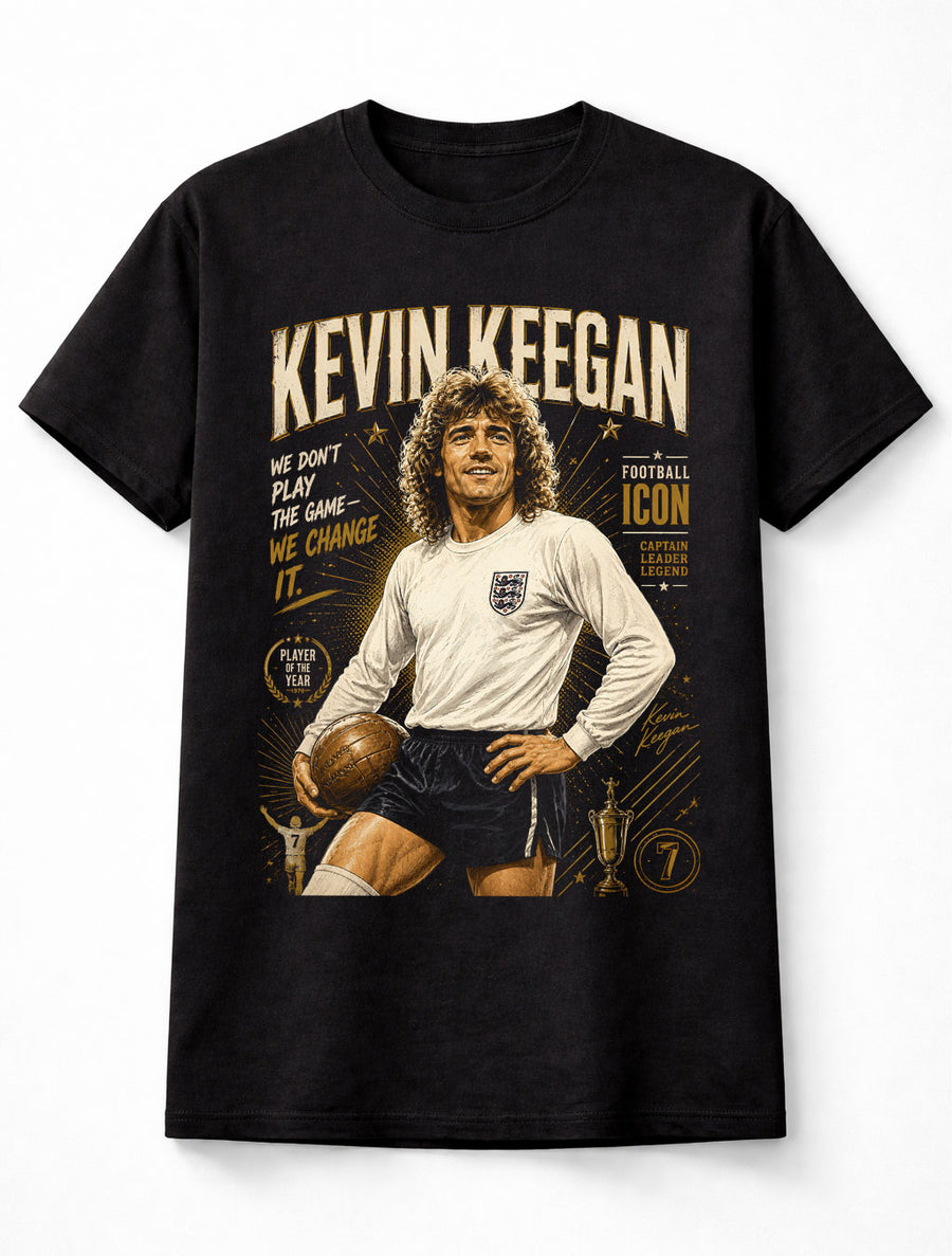Kevin Keegan England Football Legend Retro Graphic Unisex T-Shirt