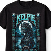 Kelpie Celtic Mythology Water Horse Scottish Folklore Gothic Unisex T-Shirt