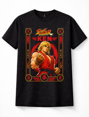 Street Fighter Ken Masters Karate Fighter Arcade Game Black Unisex T-Shirt