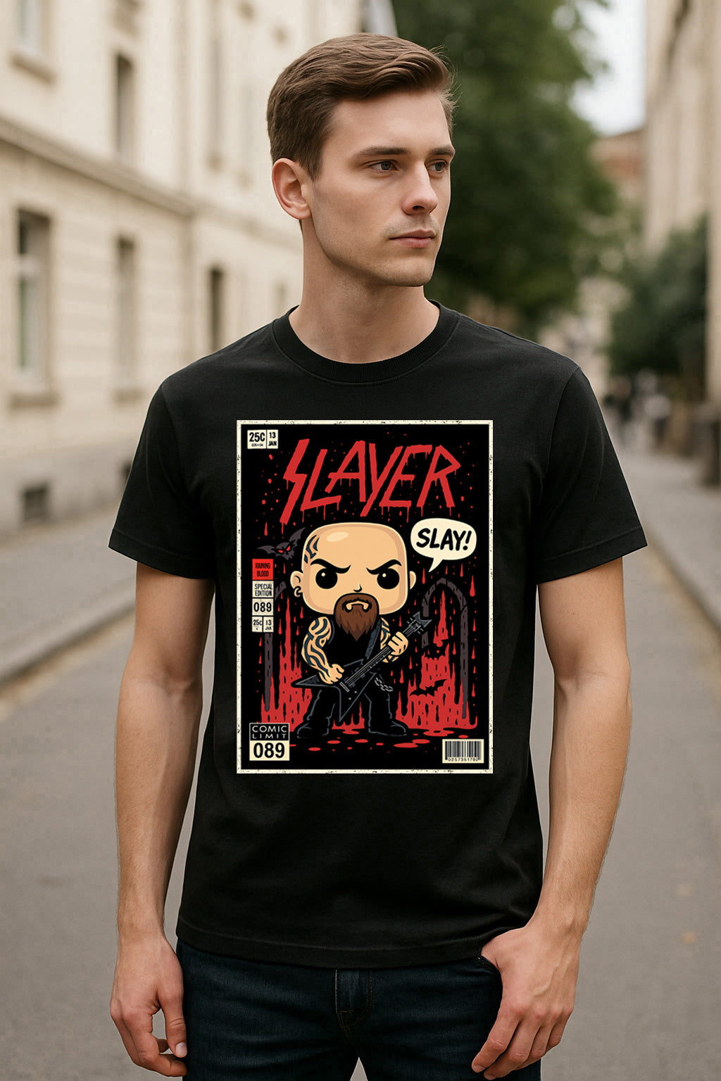 Slayer Slay Kerry King Thrash Metal Funko Pop Style Unisex T-Shirt