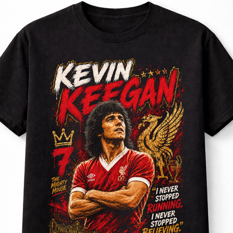 Kevin Keegan Liverpool Football Legend Retro Graphic Unisex T-Shirt