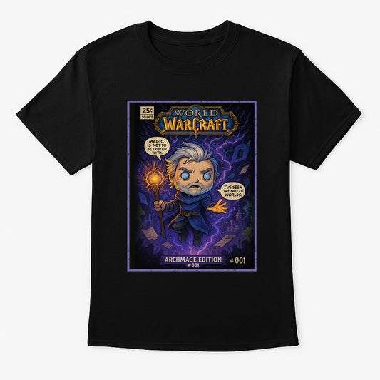 World of Warcraft Archmage Khadgar Mage Magic Warcraft Adults & Kids Unisex T-Shirt