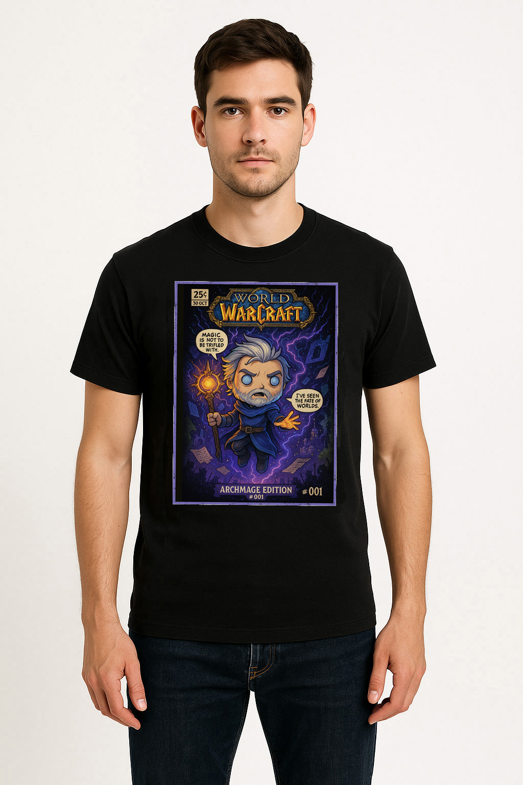 World of Warcraft Archmage Khadgar Mage Magic Warcraft Adults & Kids Unisex T-Shirt