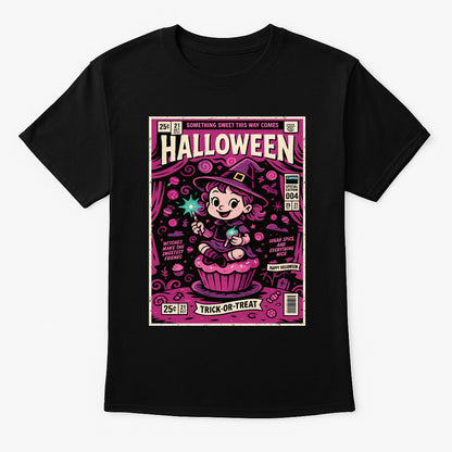 Trick-or-Treat Witch Unisex T-Shirt Retro Halloween Sweet Tee