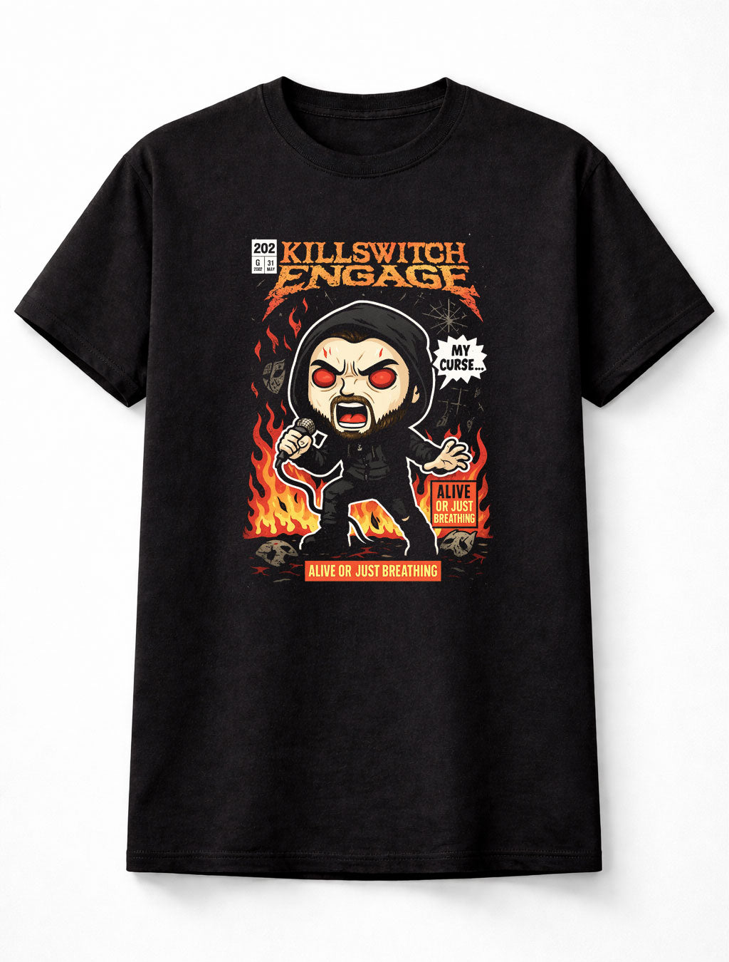 Killswitch Engage T-Shirt My Curse Metalcore Art Unisex Black Graphic Tee