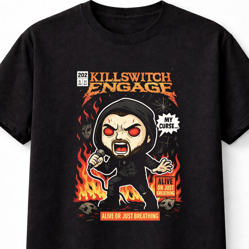 Killswitch Engage T-Shirt My Curse Metalcore Art Unisex Black Graphic Tee