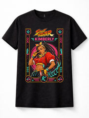 Street Fighter Kimberly Ninja Bushin Fighter Arcade Game Black Unisex T-Shirt