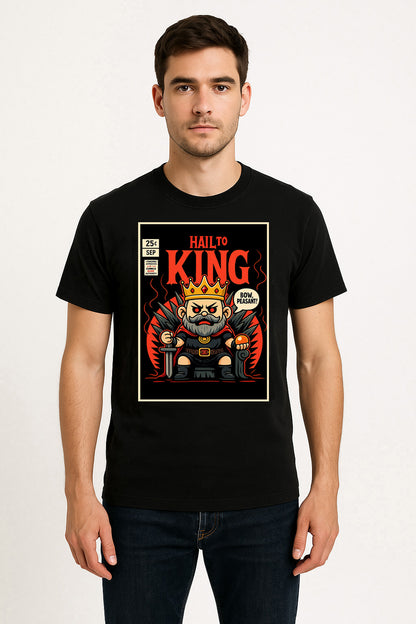 Hail to the King Unisex T-Shirt Funny Angry Avenged Sevenfold Inspired Comic Royal Tee