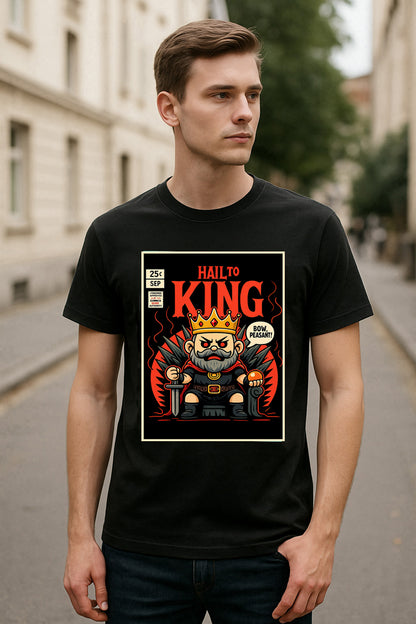 Hail to the King Unisex T-Shirt Funny Angry Avenged Sevenfold Inspired Comic Royal Tee