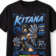 Mortal Kombat Kitana Retro Arcade Fighting Game Graphic Unisex T-Shirt