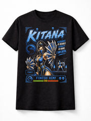 Mortal Kombat Kitana Retro Arcade Fighting Game Graphic Unisex T-Shirt