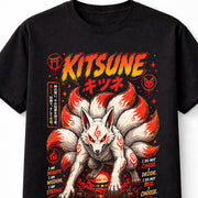 Kitsune Japanese Fox Spirit Yokai Anime Graphic Unisex T-Shirt