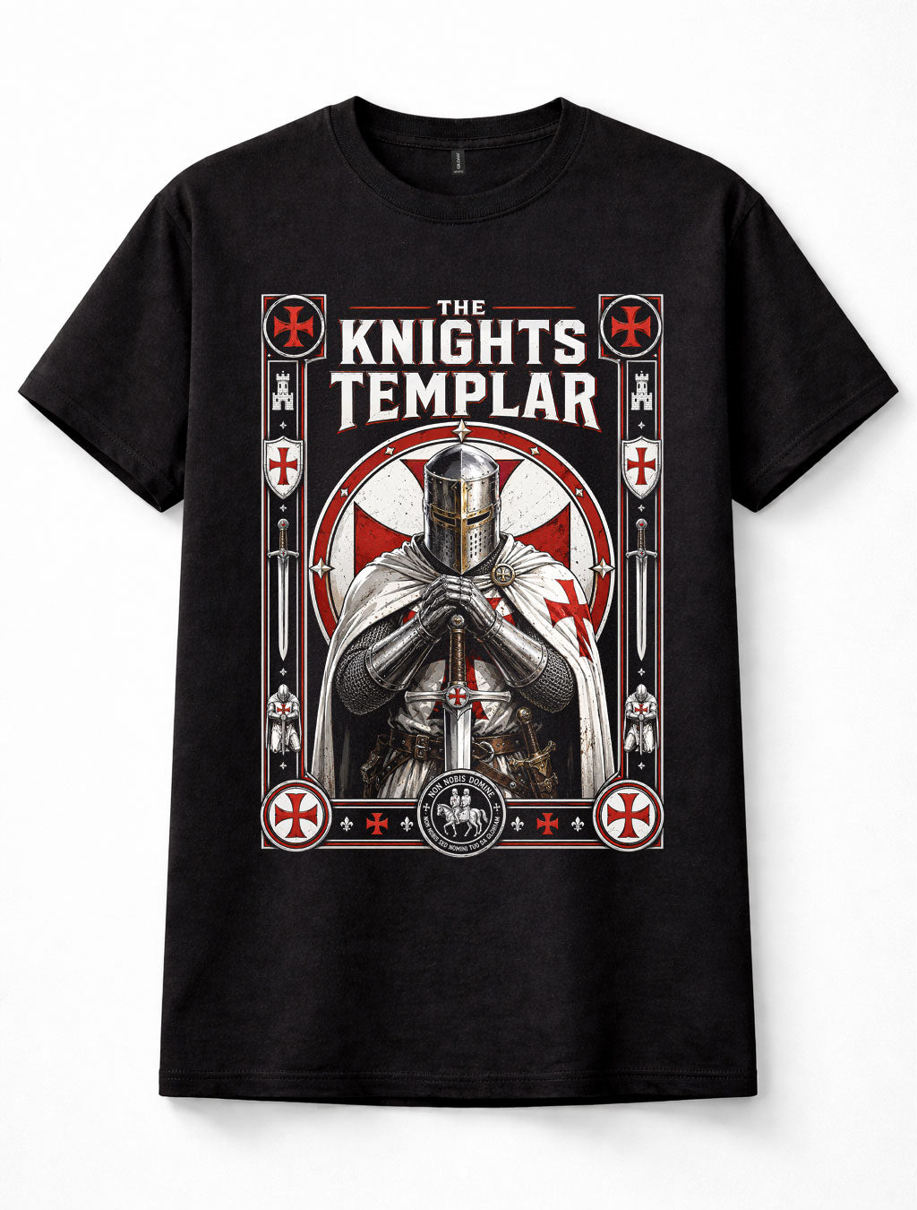 Knights Templar Crusader Medieval Knight Sword Crusades History Unisex T-Shirt