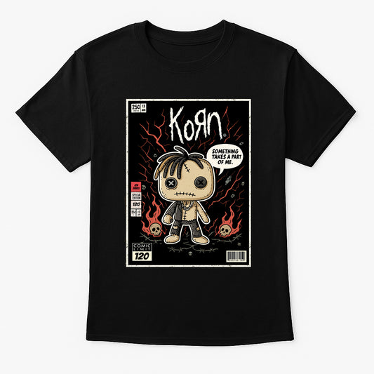 Korn “Something Takes a Part of Me” Unisex T-Shirt – Voodoo Doll Comic Style Band Tee