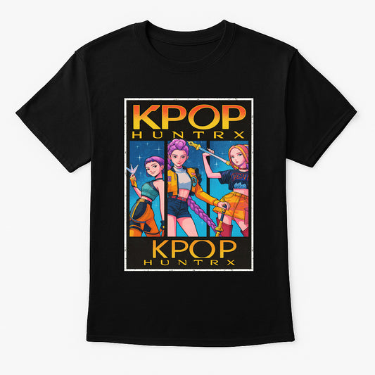 KPOP HunTRX Unisex Graphic T-Shirt – Futuristic Cyber Pop K-Style Idol Streetwear Tee